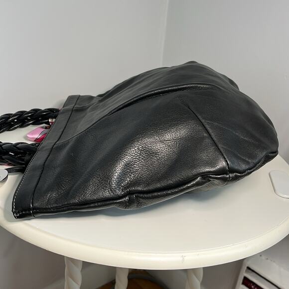 Furla Black Leather Tassel Tote w/COA, Dust Bag & Scarf EUC No Callout MSRP$450 - Picture 10 of 16